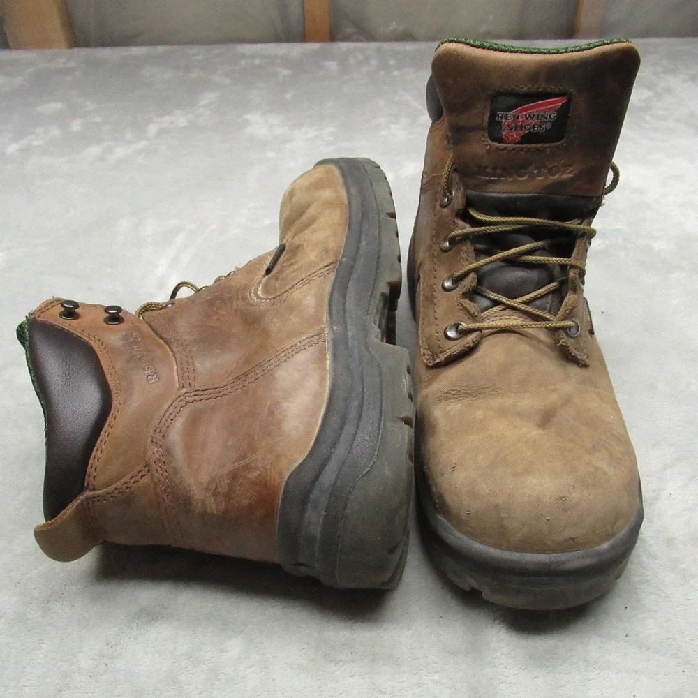 Red Wing Mens 9.5D King Toe Boots Brown Leather 435 Waterproof EH Soft Toe Work